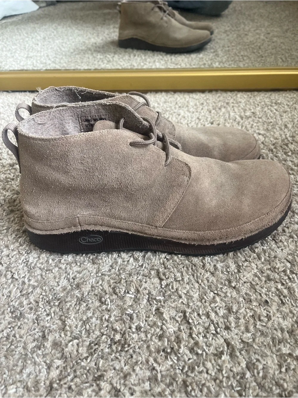 Chaco Men's Suede Chukka Boots in Taupe Brown